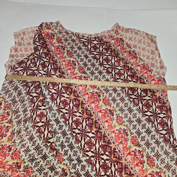 Sundance Womens Small 100% Linen Top Asymmetrical Hem Festival Boho Casual Chic - Picture 8 of 10